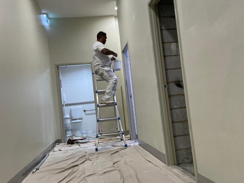 Painting works at a Perth shopping centre