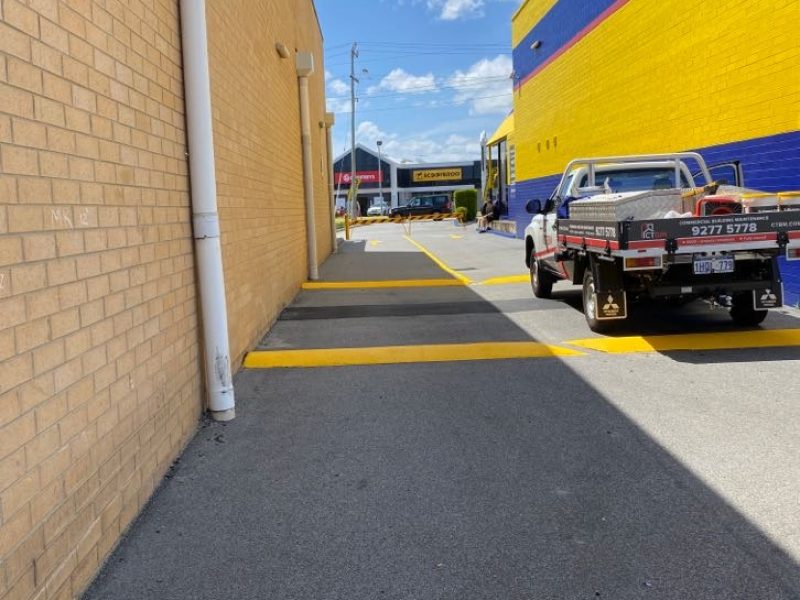 Car park line marking at a commercial property in Osborne Park, Perth