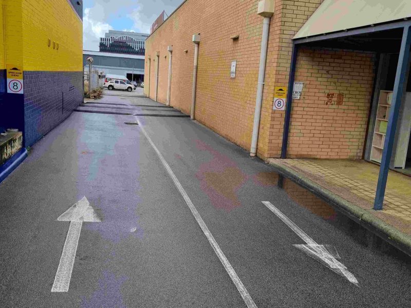 Car park line marking at a commercial property in Osborne Park, Perth