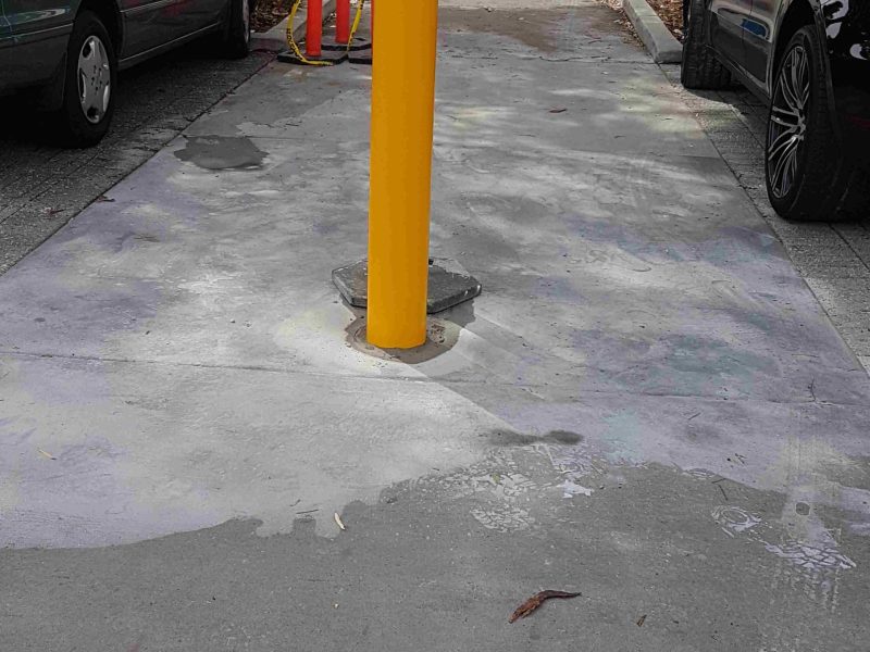 Bollards installed at a commercial property in Subiaco, Perth